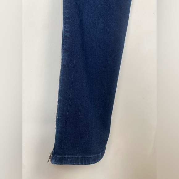 Universal Standard Sz 10 Women’s Zipper Hem Seine Skinny Jeans Dark Indigo - Picture 9 of 15